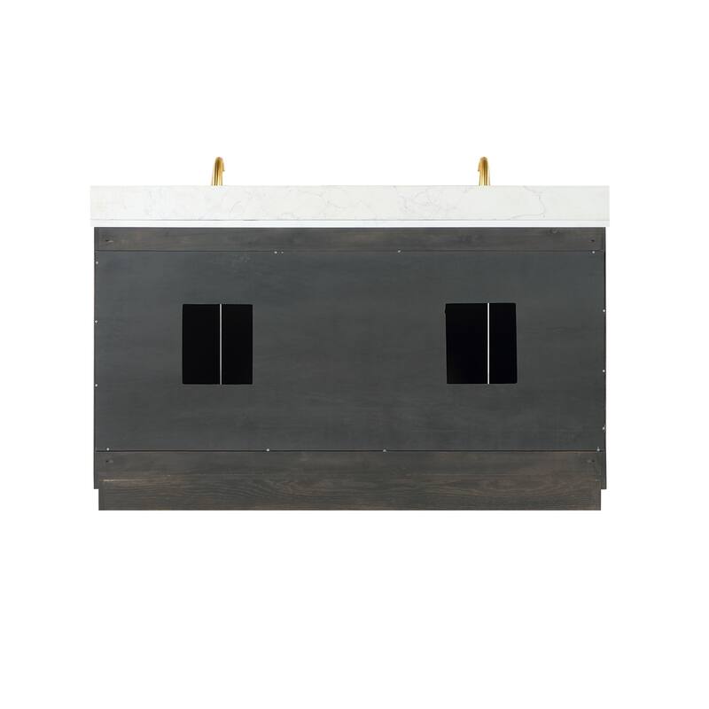 Altair Gazsi Bathroom Vanity with Composite Stone Countertop without Mirror
