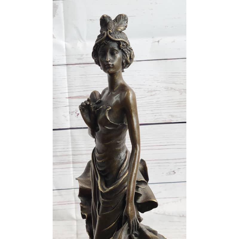1920S Flapper Girl Dancer Bronze Fashion Model Sculpture Statue Decor By Patoue