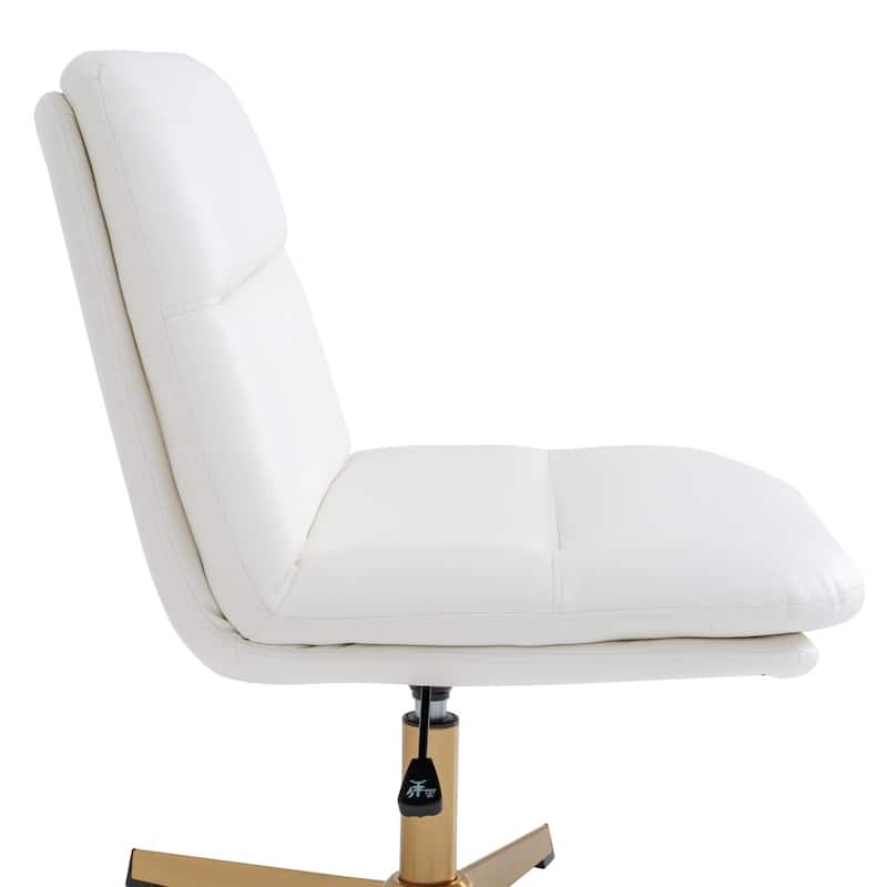 Commercial Wide Mid-Back Padded Upholstered Swivel Office Chair - 27.25"W x 27.25"D x 31.75" - 36.5"H