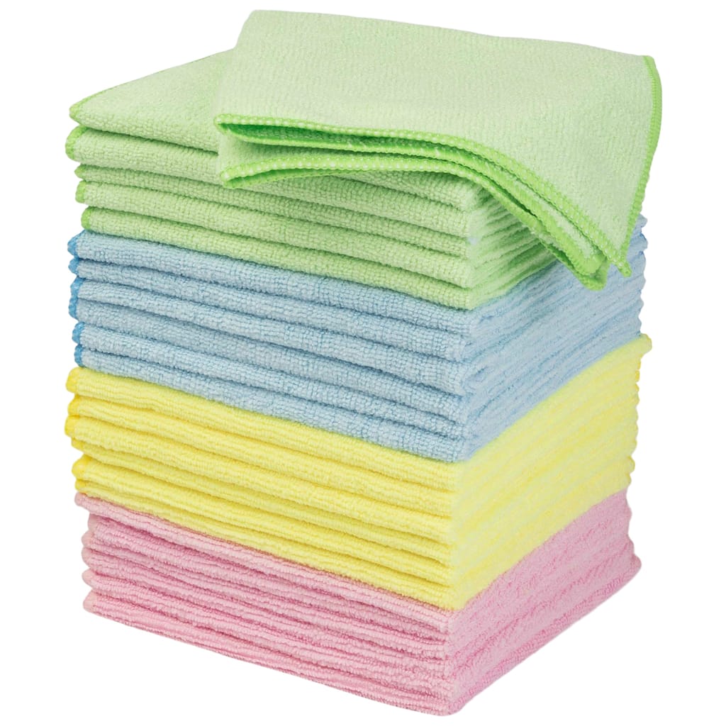 Microfiber Cleaning Cloth Set - 24-Pack for Cars, Home, Kitchen - Lint-Free Absorbent 12.6-Inch Cleaning Rags by Stalwart