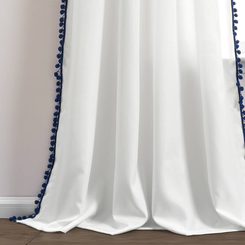 The Gray Barn Watertop Pom Pom 84-inch Curtain Panel