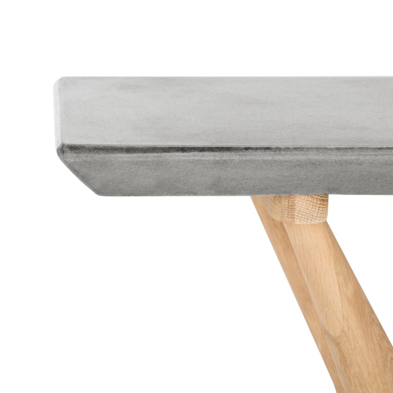 SAFAVIEH Jablenka Dark Grey Modern Concrete Indoor/ Outdoor Console - 47.2" x 15.8" x 29.9" - 47Wx16Dx30H