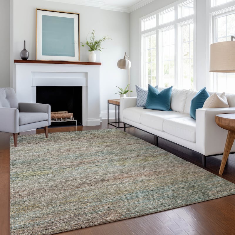 Premium Washable Super Soft Solid Ombre Mayfield Rug - Multi - 8' x 10' - Rectangle