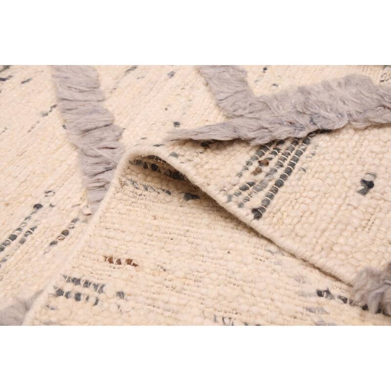 ECARPETGALLERY Hand-knotted Looma Cream Wool Rug - 8'3 x 10'3