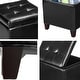 preview thumbnail 11 of 16, Adeco Bonded Leather Square Storage Ottoman
