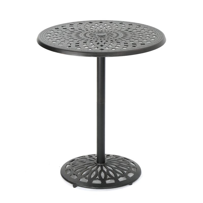 Arlana Outdoor 3-piece Aluminum Bar Set with Umbrella Hole by Christopher Knight Home