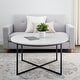 preview thumbnail 28 of 32, Middlebrook Designs 36-inch Round Coffee Table Black / White Faux Marble