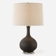 preview thumbnail 1 of 6, Uttermost Rimini Black Glaze Table Lamp - 24.25" H X 15" W X 15" D