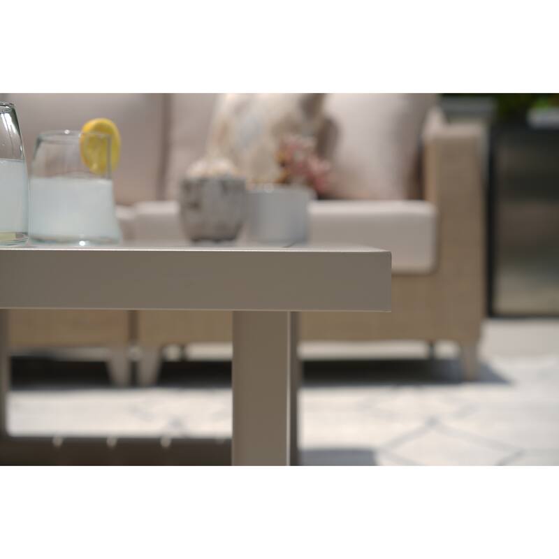 Abbyson Celeste Outdoor Beige Coffee Table