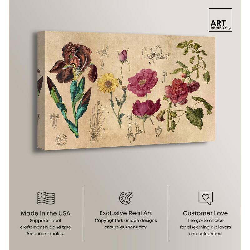Blossoming Florals Canvas by Art Remedy, Gallery Wrapped