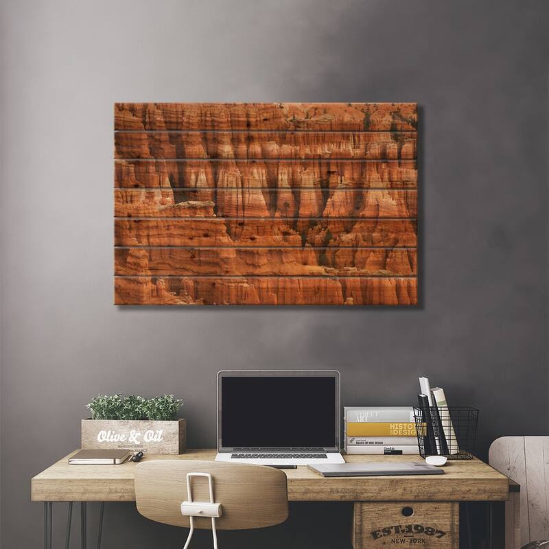 Colorful Hoodoos - Bryce Np Print On Wood by Brian Wolf - Multi-Color
