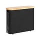 preview thumbnail 8 of 30, Toilet Paper Storage Basket with Bamboo Lid for Up to 9 Mega Rolls - 17.5"L x 6"W x 13.75"H