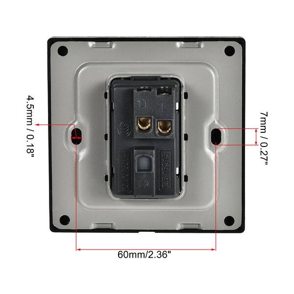 Doorbell Push Button Switch Wall Mounted Self-reset Black AC 250V 16A ...