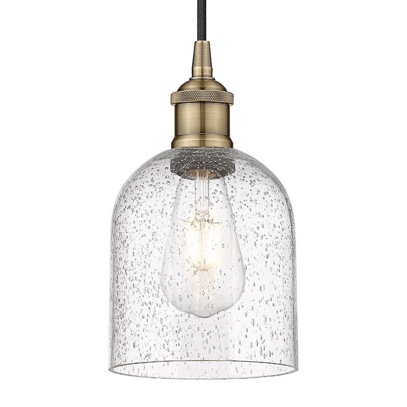 Innovations Lighting 616-1P 10 6 Bella Pendant Bella 6" Wide Cord-Hung - Antique Brass / Seedy