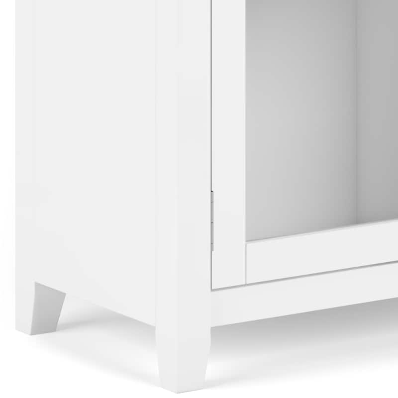 WYNDENHALL Essex SOLID WOOD 30 inch Wide Contemporary Low Storage Cabinet - 30"w x 14"d x 31" h