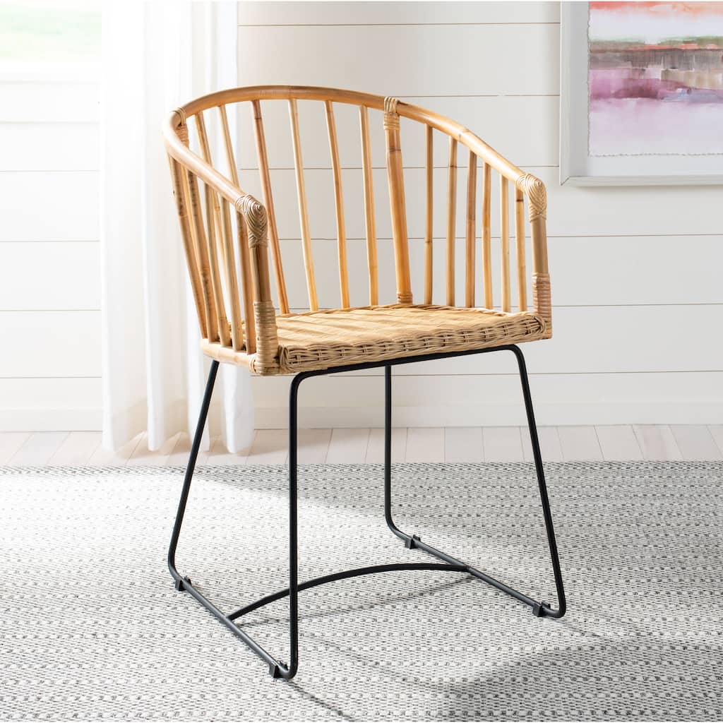 SAFAVIEH Ethie Rattan Natural Dining Chair - 22Wx22Dx32H
