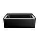 preview thumbnail 60 of 145, Fine Fixtures Acrylic-Fiberglass Soaking Bathtub, White. Alcove/Apron Front