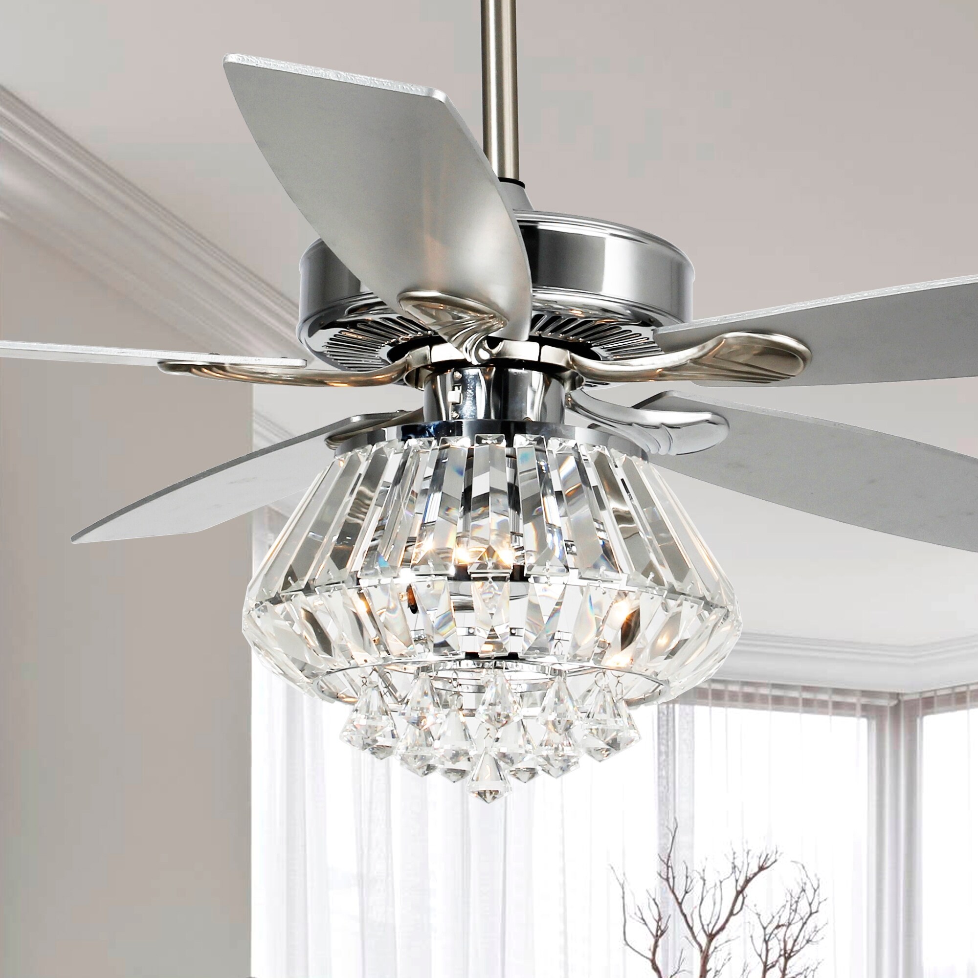 62 in. Solid Wood with Remote Control with Light, DC Motor Indoor/Outdoor 5-Blade Ceiling Fan for Patios, Bedrooms&Farmhouses