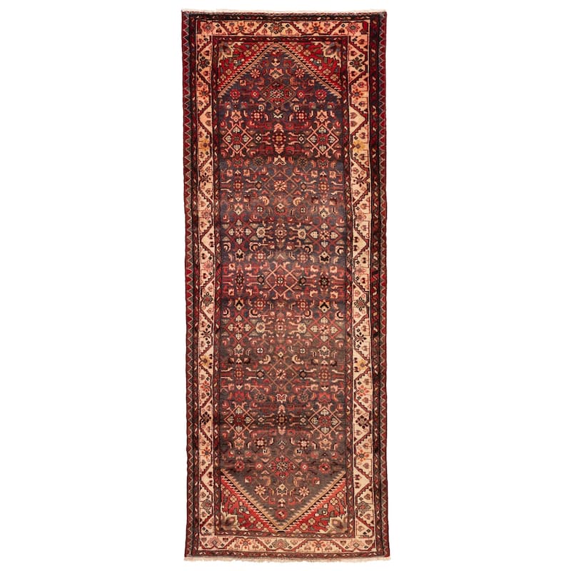 ECARPETGALLERY Hand-knotted Andelz Charcoal Wool Rug - 3'7 x 9'10