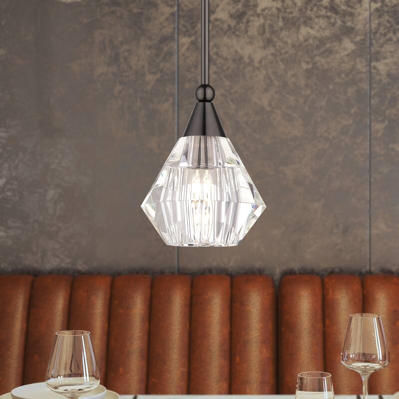Livex Lighting Brussels Single Light 7" Wide Crystal Mini Pendant