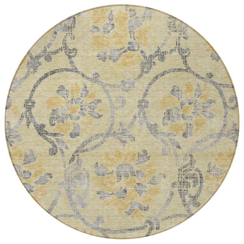 HomeRoots Floral Traditional Rectangle Outdoor Rug