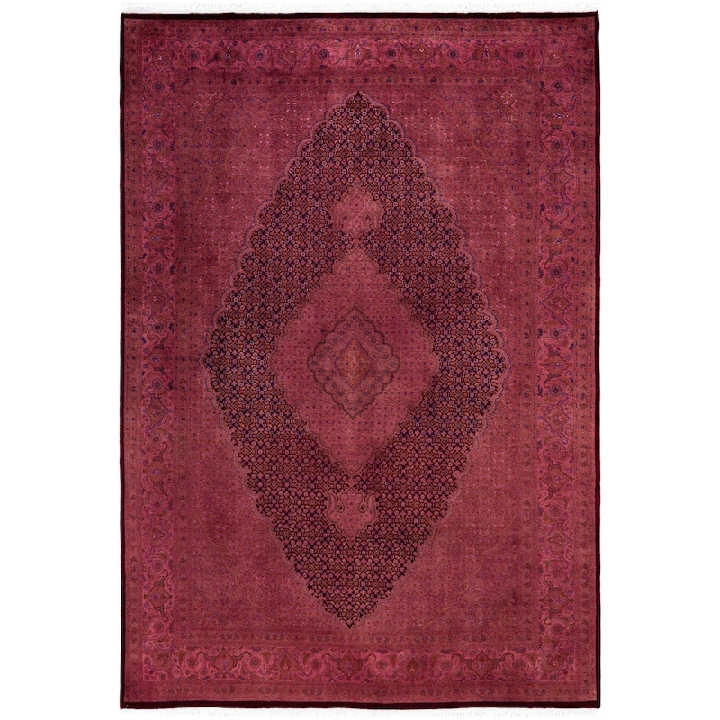 Overdyed One-of-a-Kind Hand-Knotted Area Rug - Pink - 6' 7" x 9' 8"