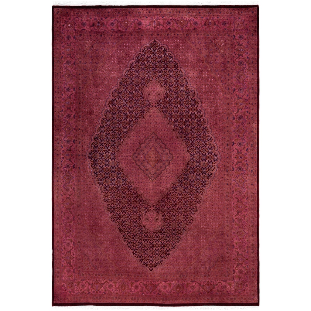 Overdyed One-of-a-Kind Hand-Knotted Area Rug - Pink - 6' 7" x 9' 8"