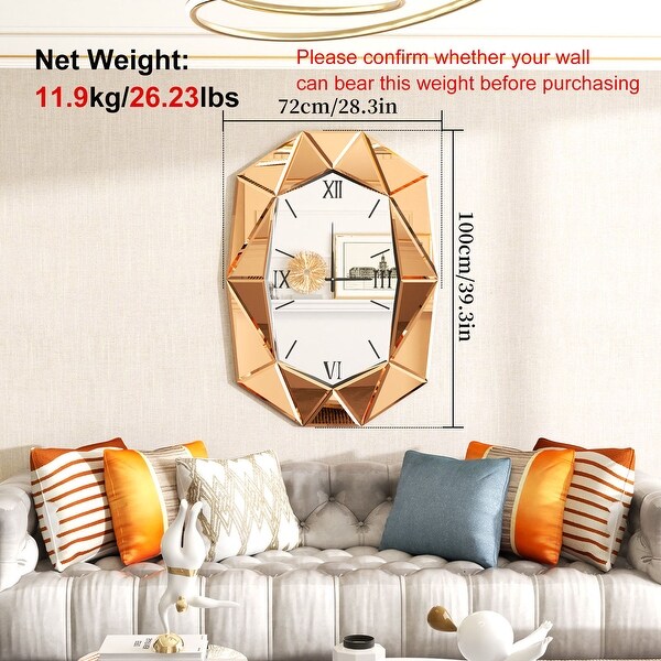 Diamond Beveled Edge Bathroom Wall Vanity Mirror - Bed Bath