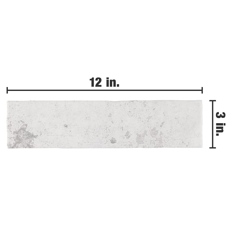 Merola Tile London White Glossy 3" x 12" Ceramic Wall Tile