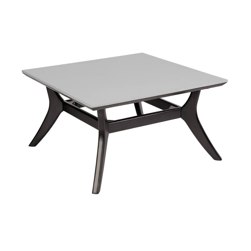 Beckham Eucalyptus Wood and Super Stone 32" Outdoor Square Coffee Table