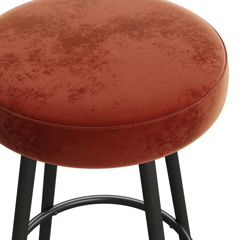 Middlebrook Designs Modern Faux Velvet Bar Stool (Set of 2)