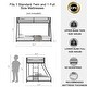 preview thumbnail 2 of 5, Sturdy Twin over Full Bunk Bed Metal for Kids,with Ladder & Guardrails