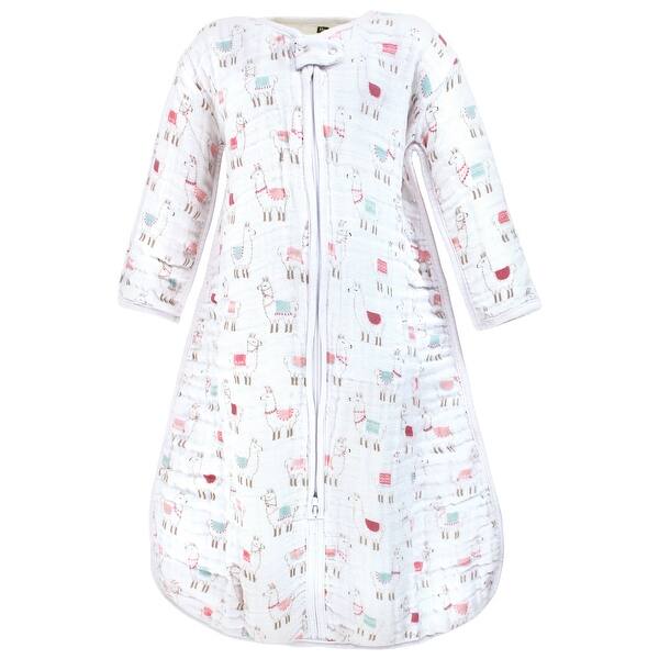 slide 1 of 1, Hudson Baby Infant Girl Long Sleeve Muslin Sleeping Bag, Wearable Blanket, Sleep Sack, Llama 0-6 Months - Llama