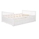 preview thumbnail 16 of 22, Wood Daybed Frame Full Size Sofa Bed with Pull-out Trundle Bed, Wood Slat Support & 3 Storage Drawers, for Livingroom Guest Room