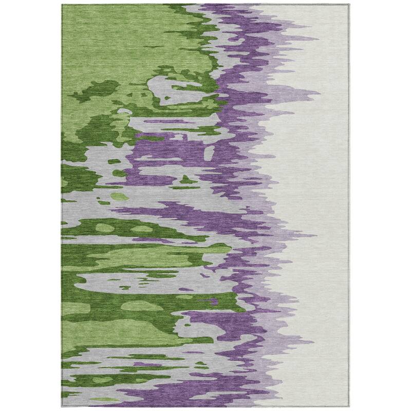 HomeRoots Abstract Transitional Rectangle Outdoor Rug