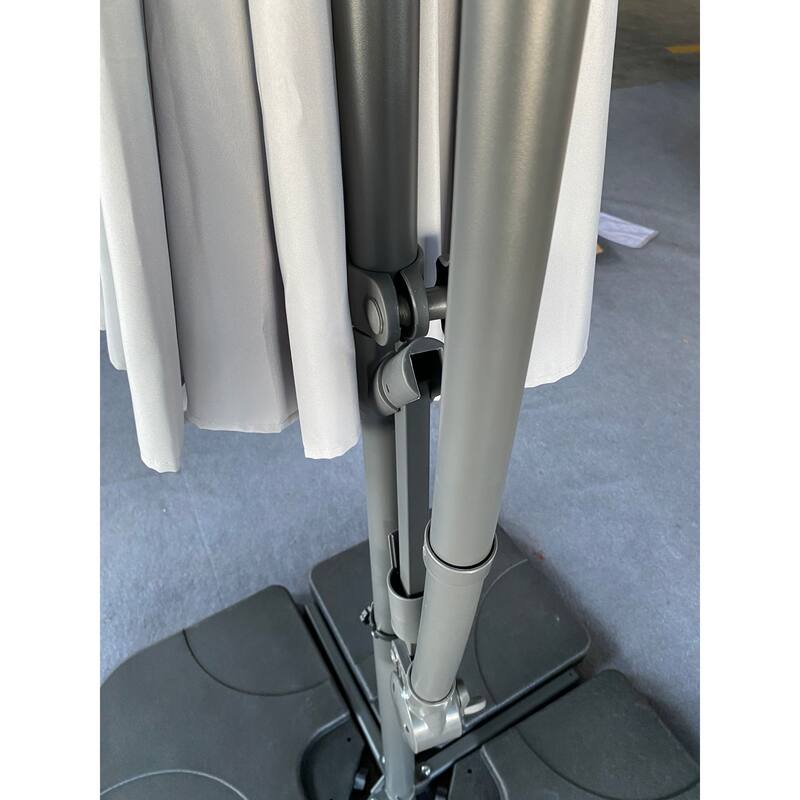 Versatile Offset Patio Umbrella for Outdoor Spaces with Advanced Features - Grey