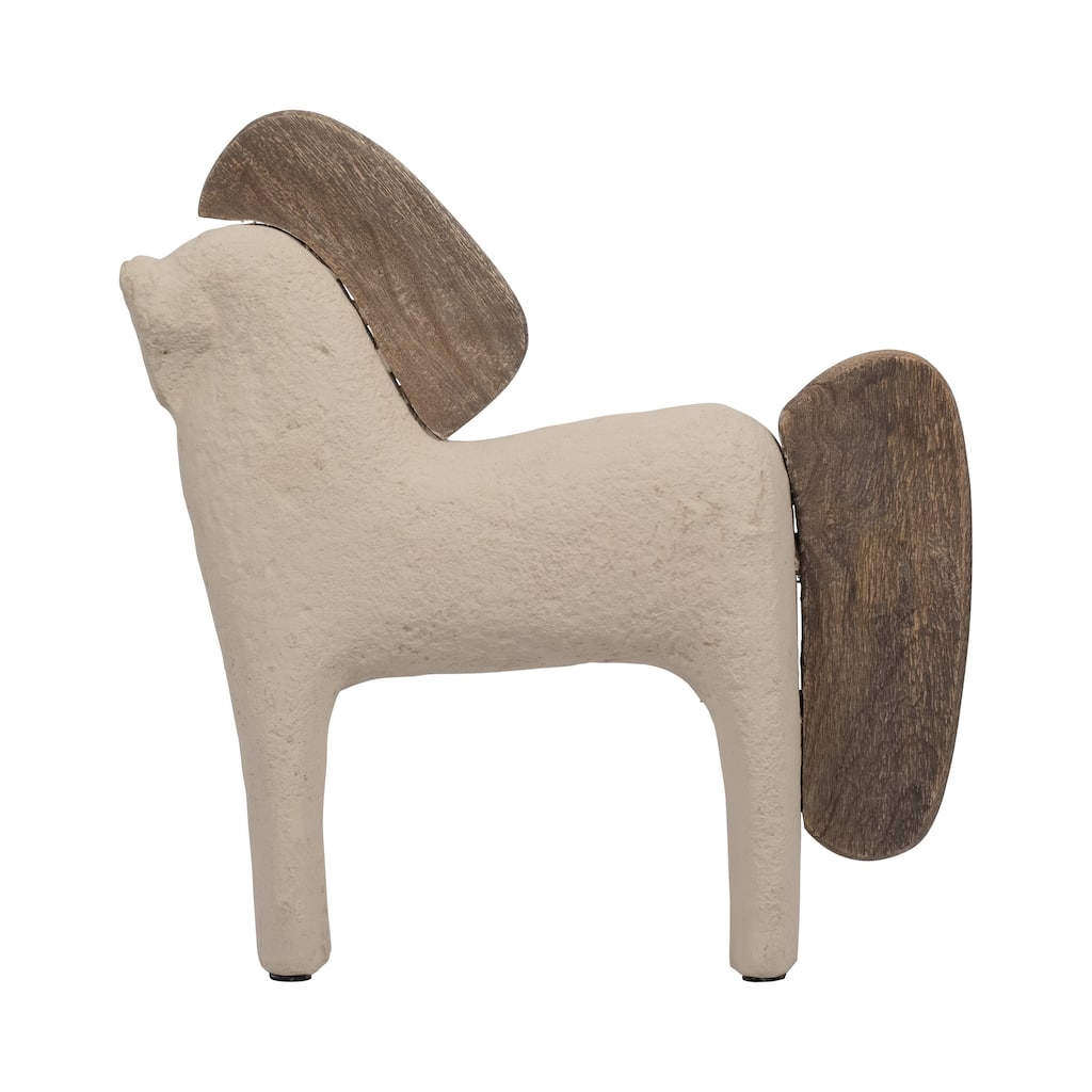 Sagebrook Home Ecomix Ivory Novelty Horse Decor