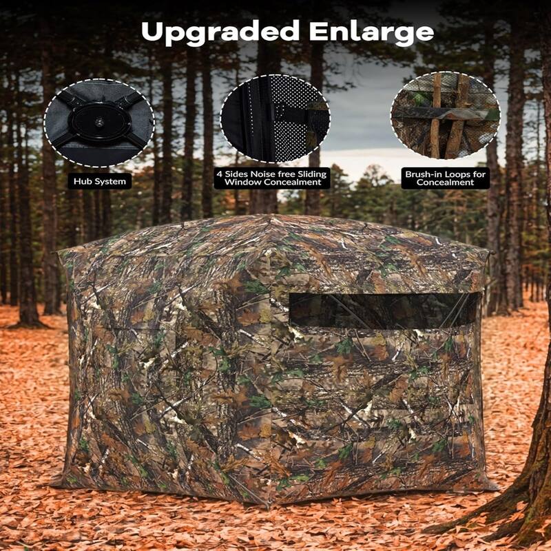 2-4 Person Hunting Shelter Waterproof Camouflage Tent - N/A