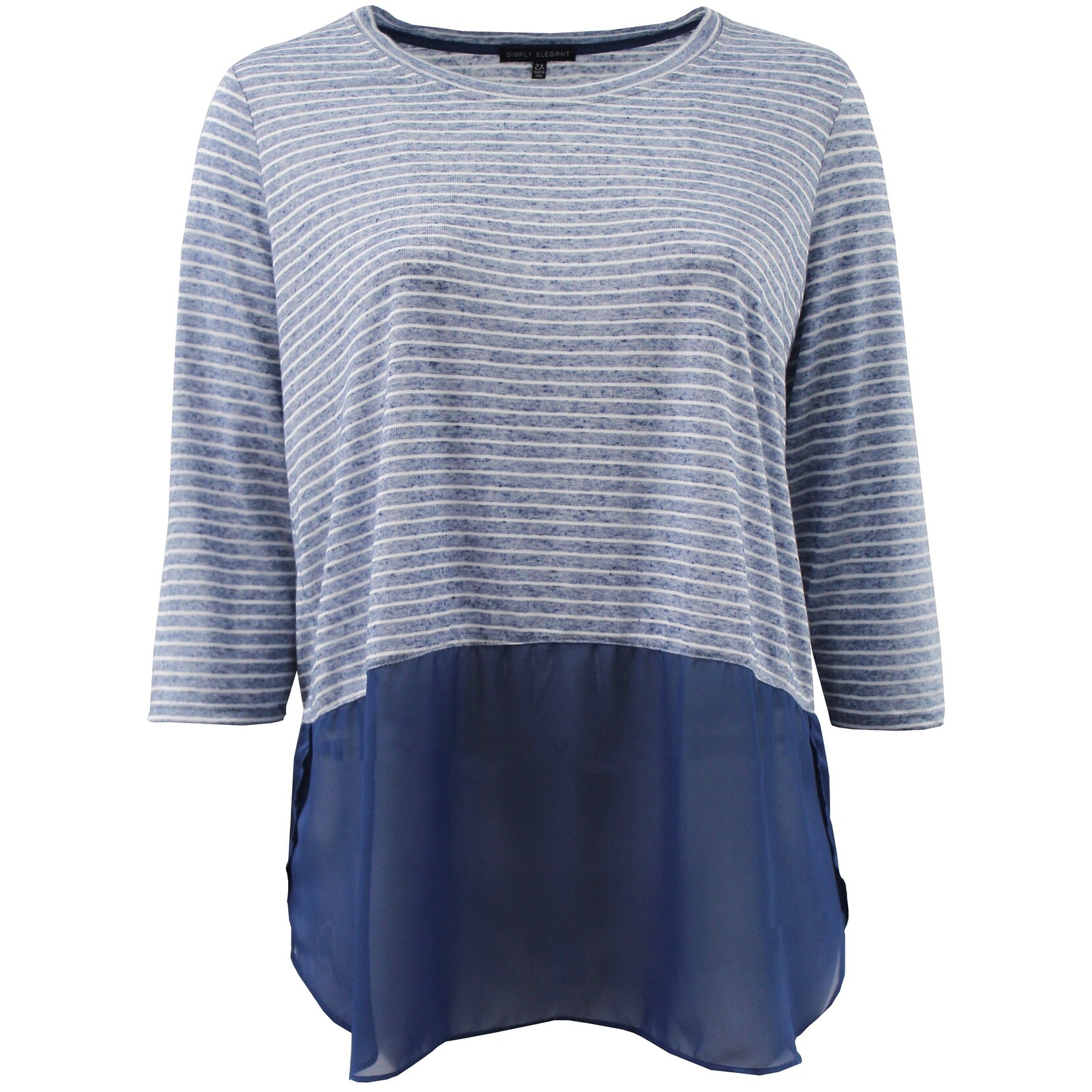 blue and white plus size tops