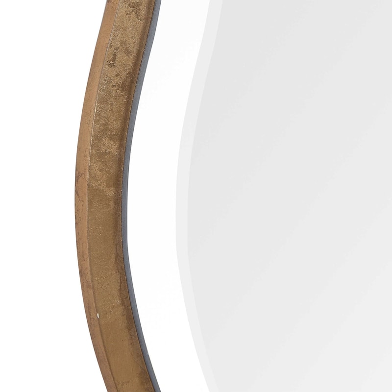 42" gold and silver contemporary round mirror