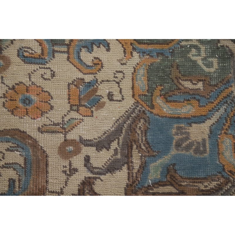 Tabriz Persian Vintage Area Rug Handmade Wool Carpet - 9'9"x 12'5"