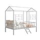 preview thumbnail 7 of 13, Metal Twin-Size Loft Bed with House Design