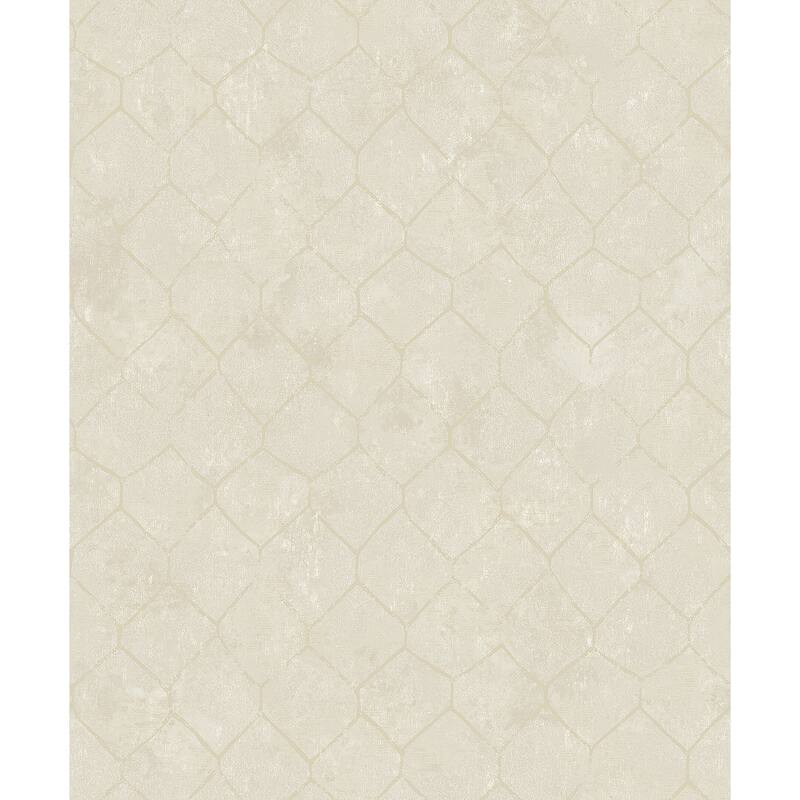 A-Street Prints Rauta Pearl Hexagon Tile Wallpaper