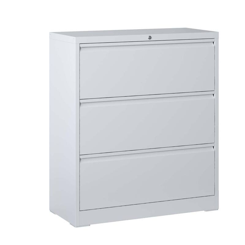 3 Drawer Metal Filing Cabinet with Lock, Legal/Letter/A4/F4 Size