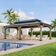 preview thumbnail 56 of 62, Aoxun Outdoor Cedar Wood Gazebo with Double Hardtop Roof