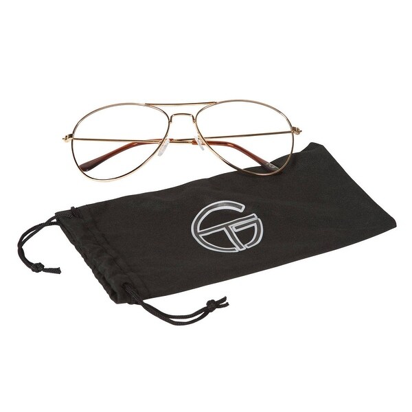 gold aviator sunglasses with clear lenses