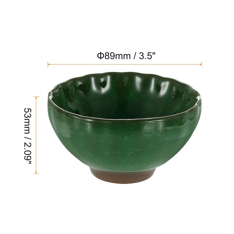 Japanese Matcha Bowl 4.23oz Large Traditional Gong Fu Tea Cup - Green - 1Pcs