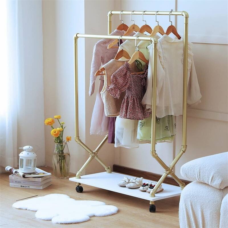 Industrial Wall Clothes Rack