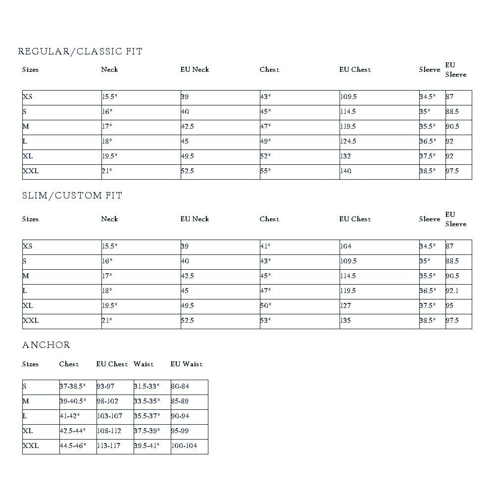 tommy hilfiger shirt sizing