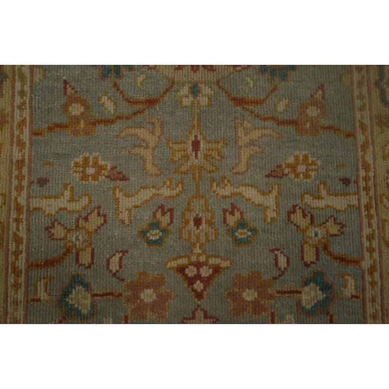 Hand Knotted Oriental 100% Wool Carpet Traditional Floral Navy Blue & Blues Ziegler Area Rug - 3' 2'' X 2' 0''